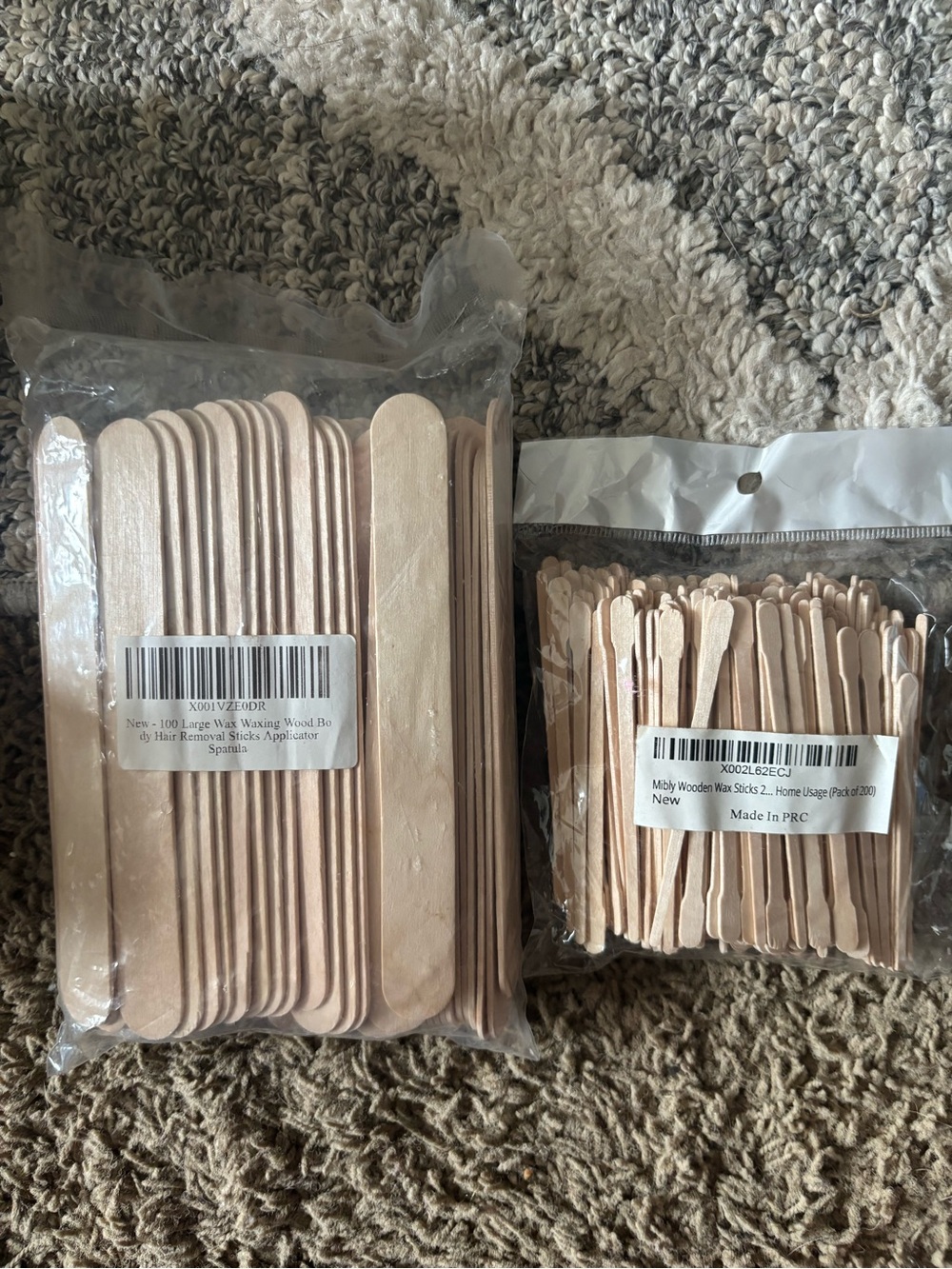 Disposable Wooden Applicator Sticks - Natural Beige Waxing & Craft Pack